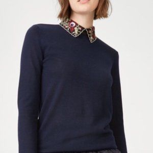 Club Monaco Lace Collard Sweater - Black